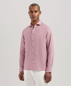 Heren overhemd lange mouw roze