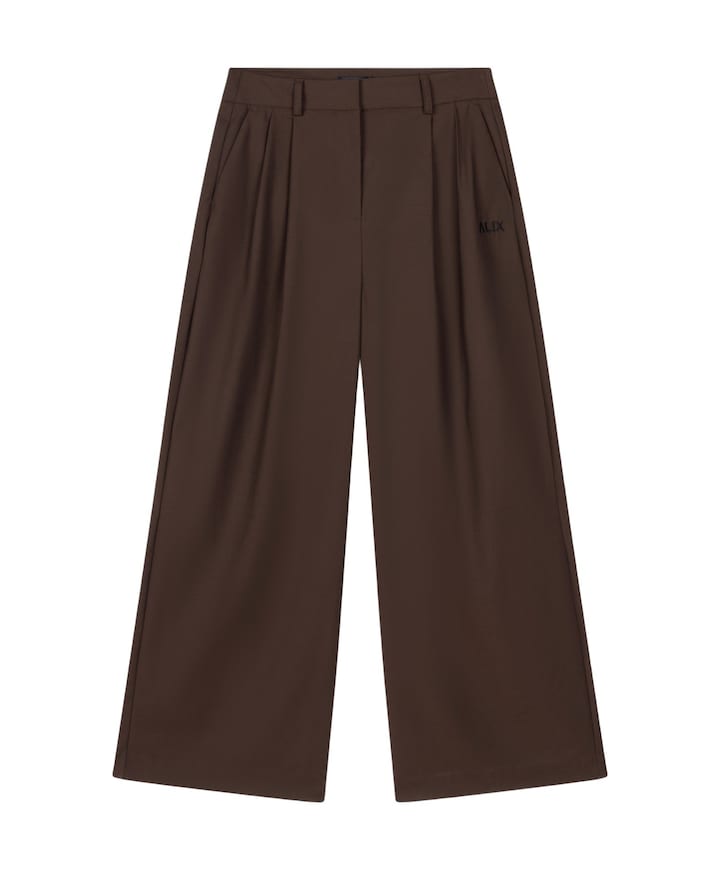 WIDE LEG dames broek bruin