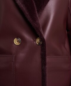 Dames jas reversible bordeaux