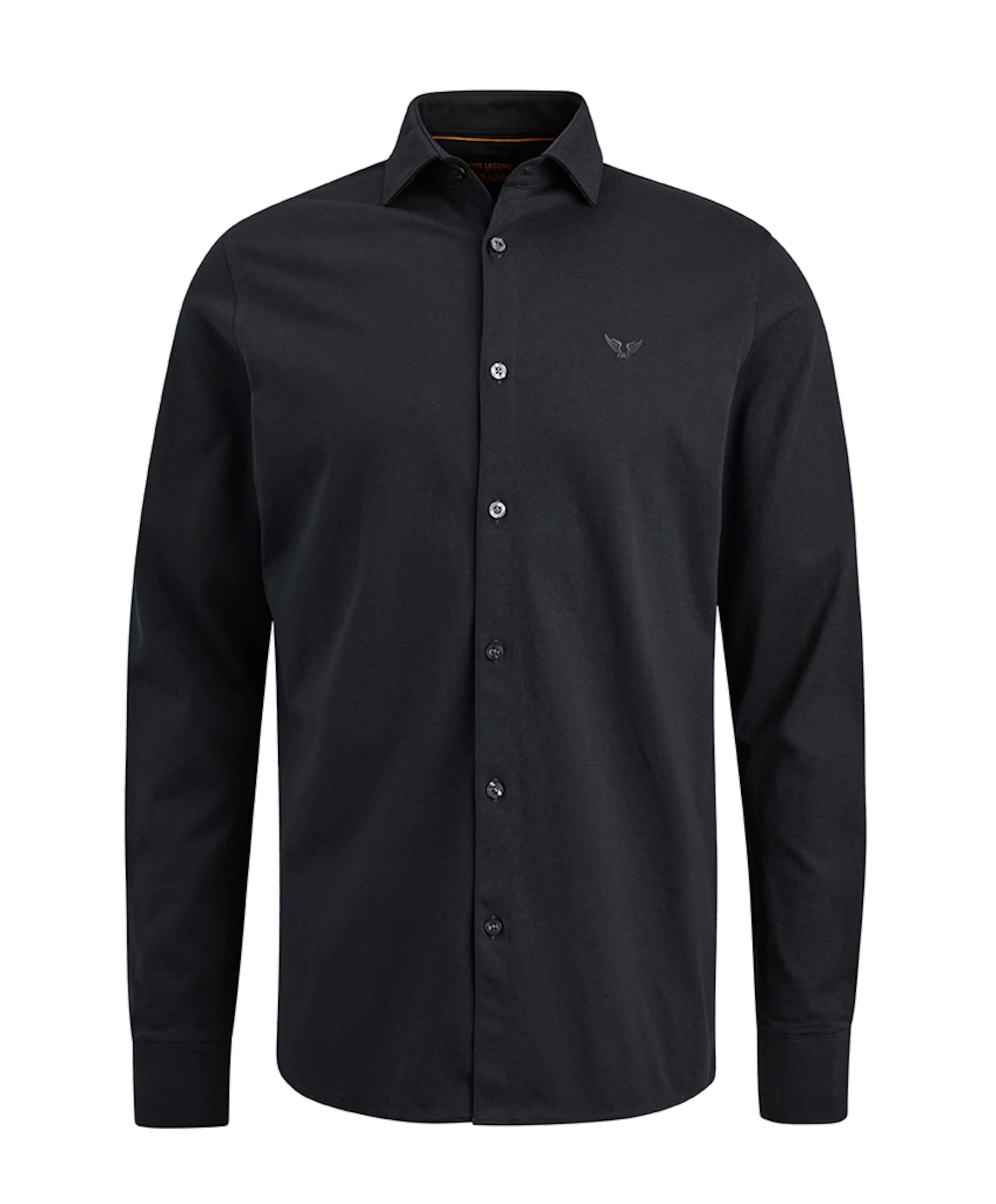 Heren overhemd lange mouw zwart