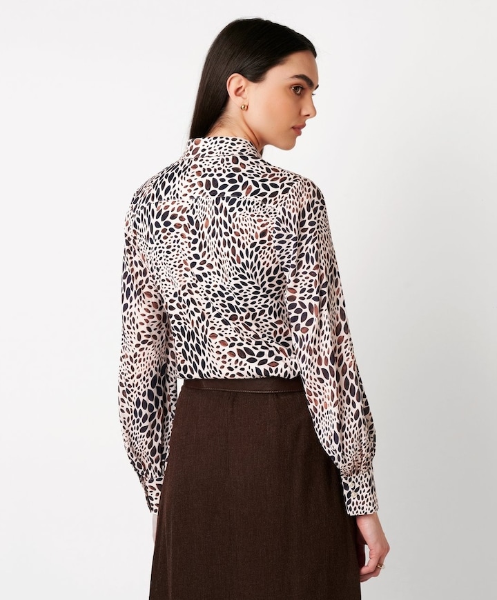 Dames blouse beige