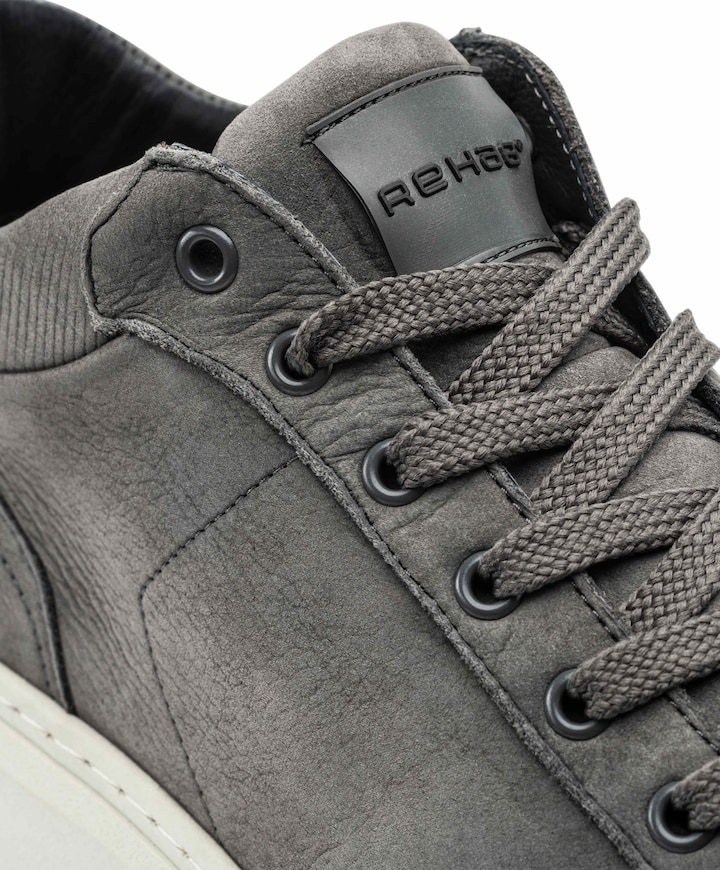 RUSSEL NUB heren sneakers grijs