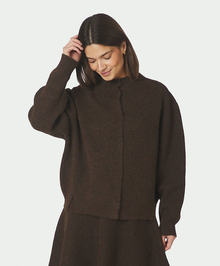 Dames vest bruin
