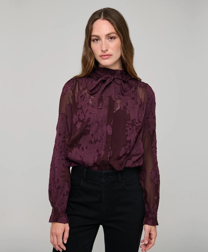 Dames blouse bordeaux