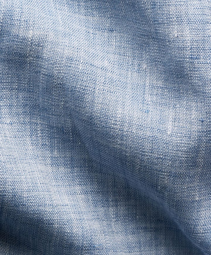 Heren overhemd lange mouw blauw