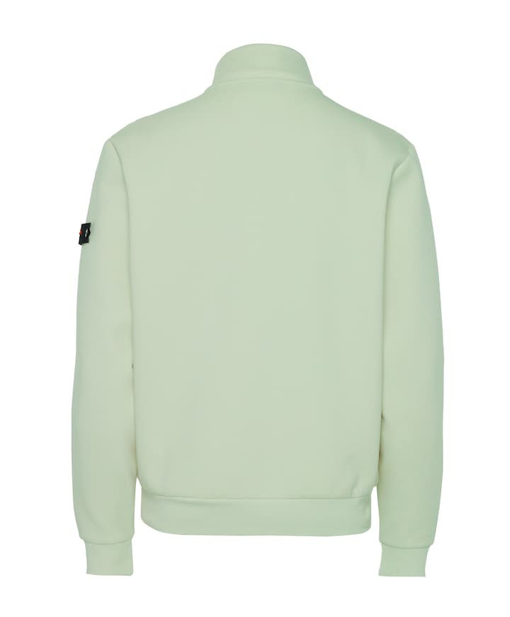 Heren trui met rits groen