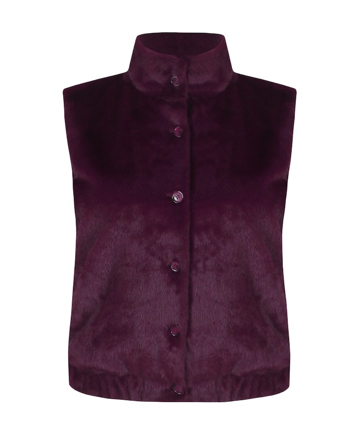 Dames gilet bordeaux