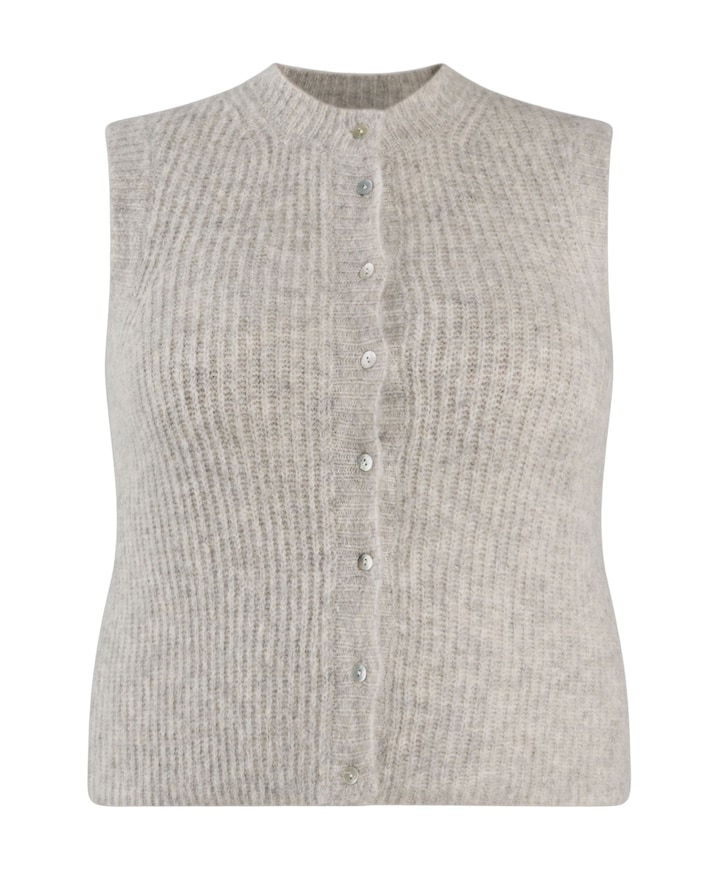 Dames vest grijs