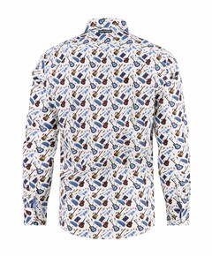 Heren overhemd lange mouw ecru