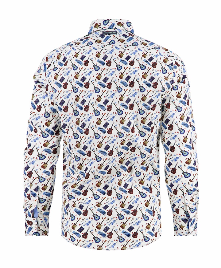 Heren overhemd lange mouw ecru