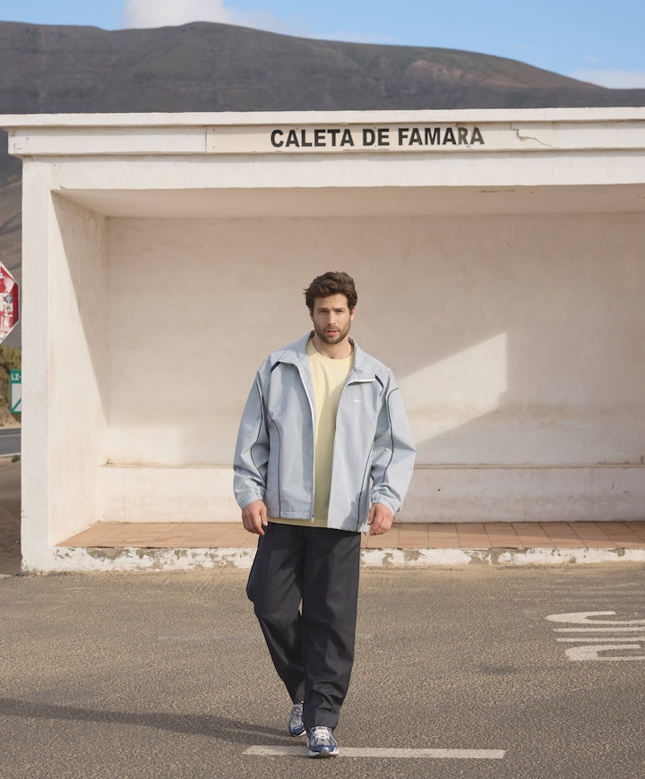 OLAF Regular Wool Blend Pleated heren pantalon grijs