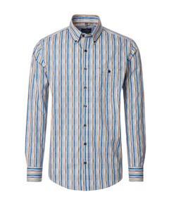 Heren overhemd lange mouw multicolor