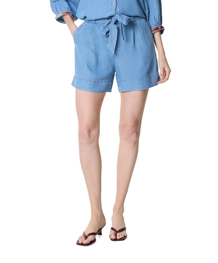 Dames korte broek blauw