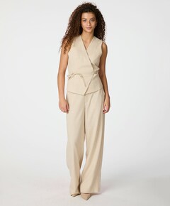 Emmett Melange dames broek beige