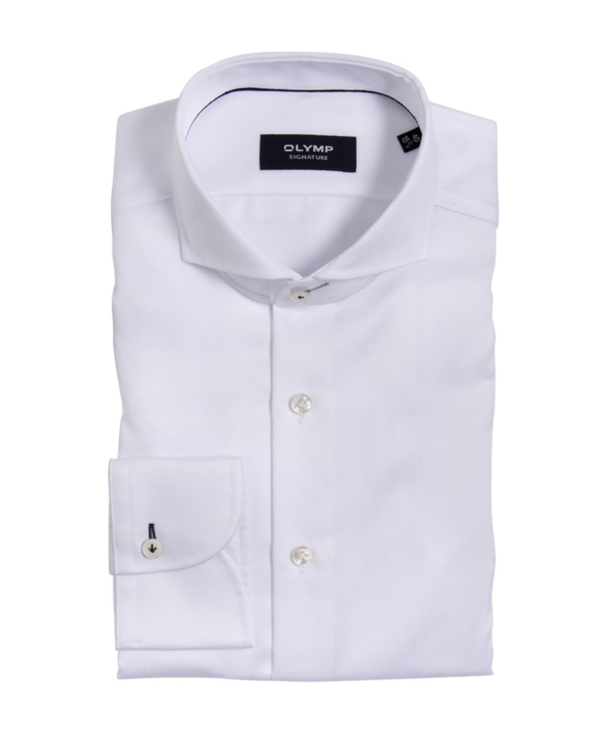 Heren overhemd lange mouw wit