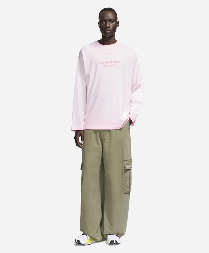 Heren longsleeve roze