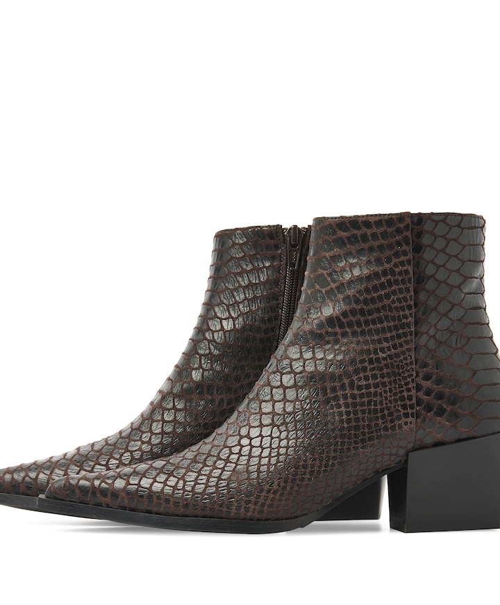 Kate Malina dames enkellaarzen bruin