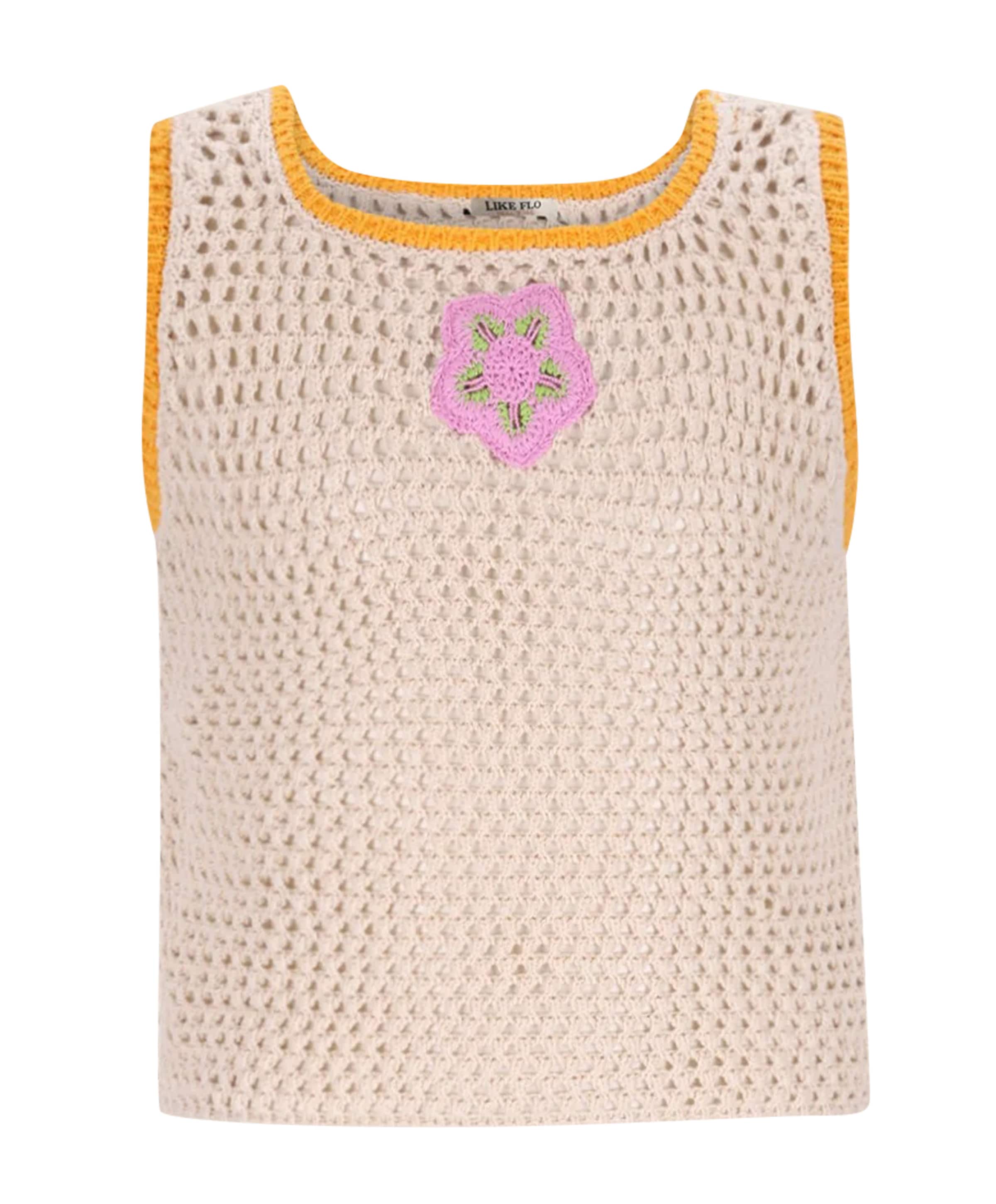 Meisjes top ecru