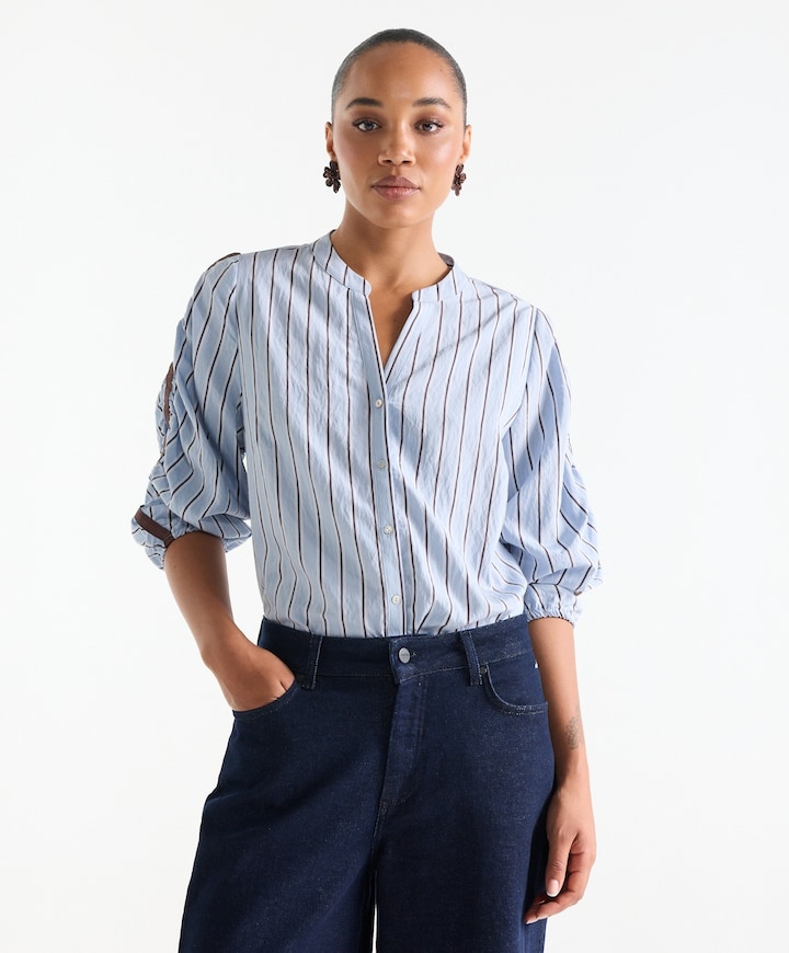 Dames blouse blauw