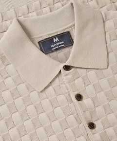 Heren polo beige