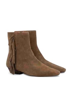 dames enkellaarzen beige