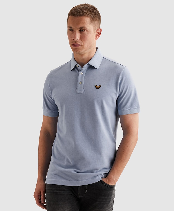 Heren polo blauw