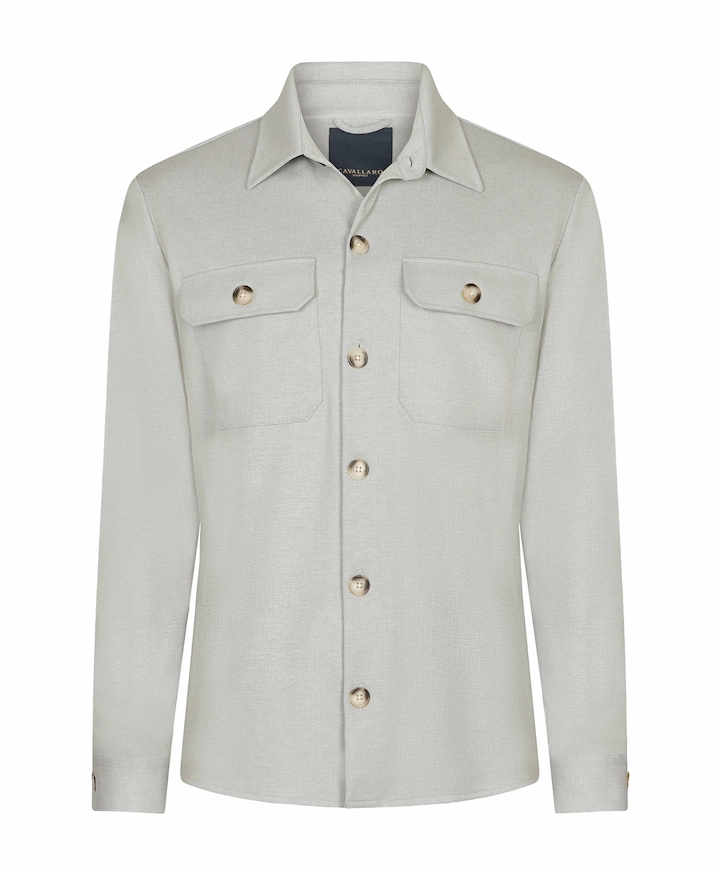 Heren overshirt beige