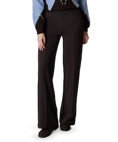 Wide leg dames broek bruin