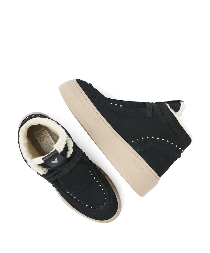 Isa Callum dames sneakers zwart