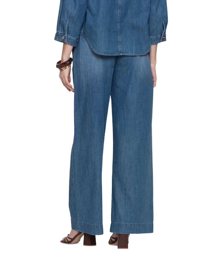 Wide dames jeans blauw