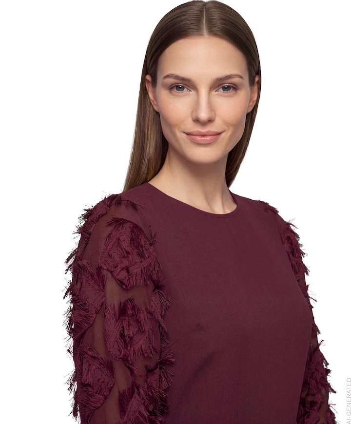 Dames jurk bordeaux