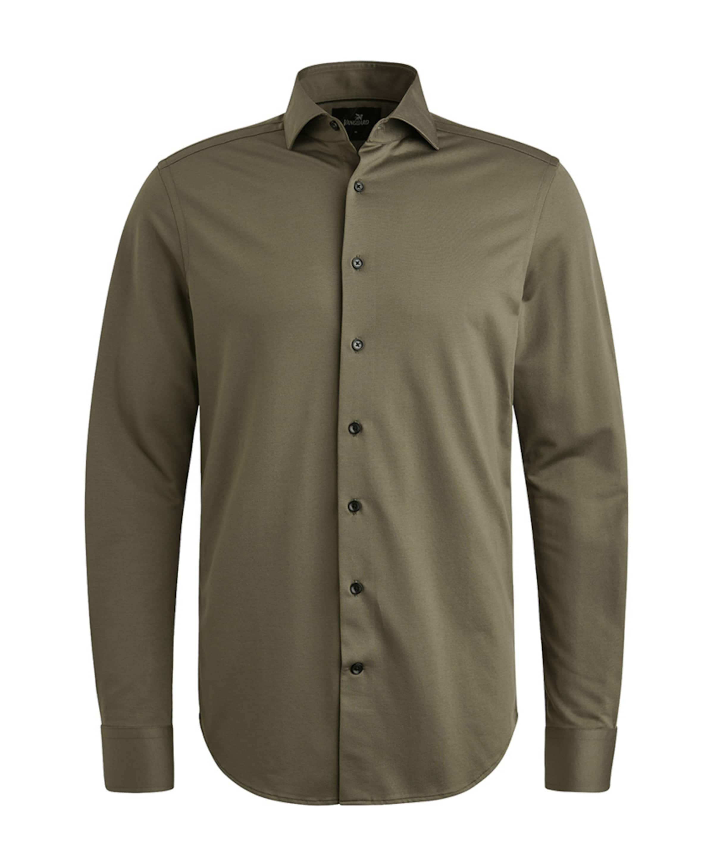 Heren overhemd lange mouw groen
