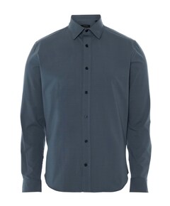 Heren overhemd lange mouw grijs