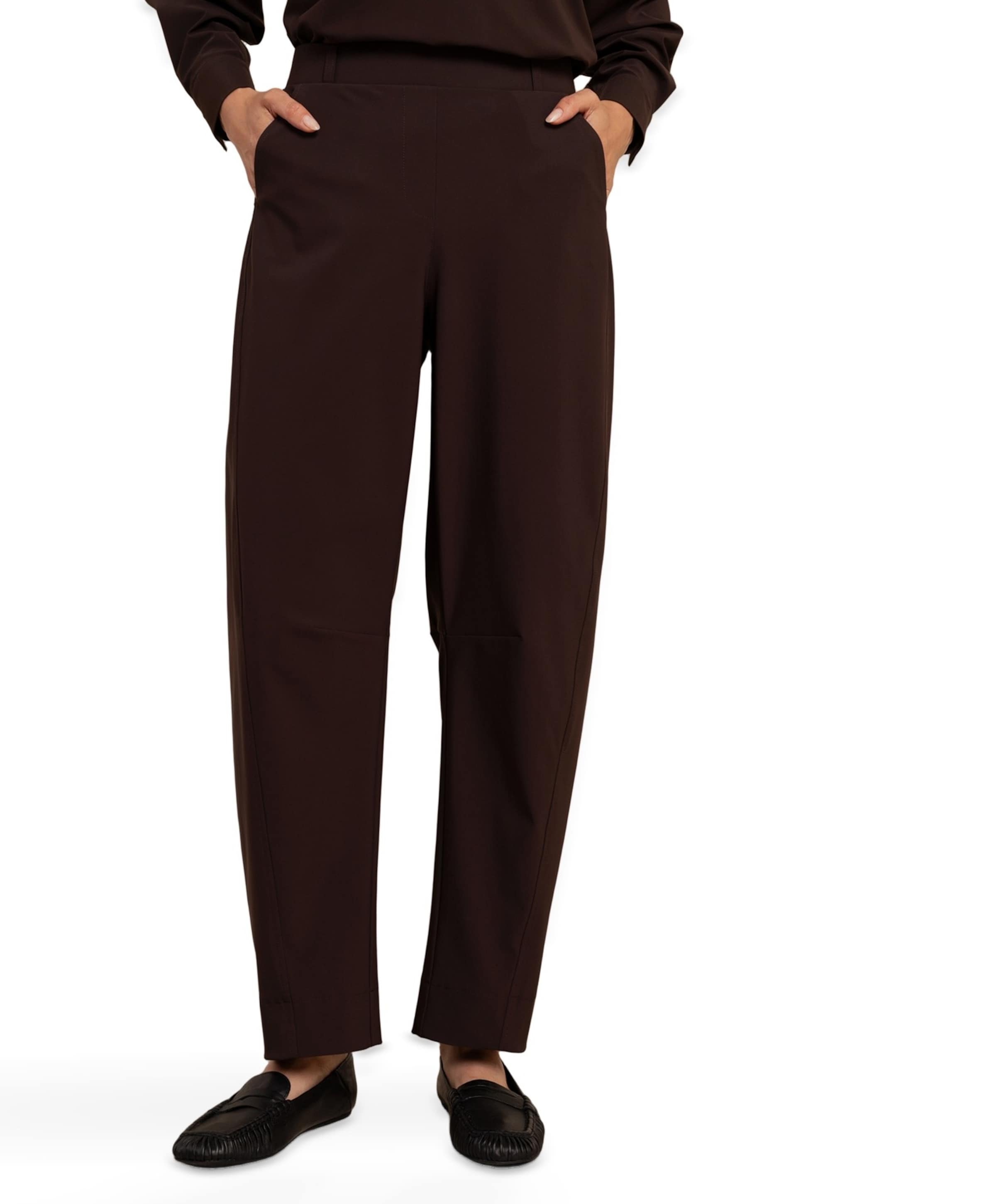 Marlise barrel trousers dames broek bruin