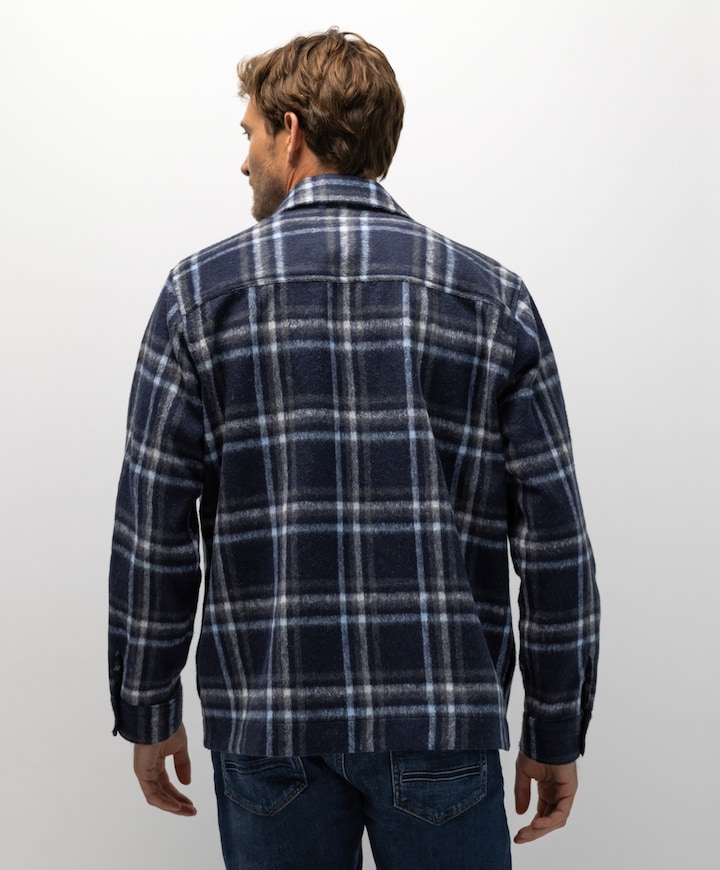 Heren overshirt blauw