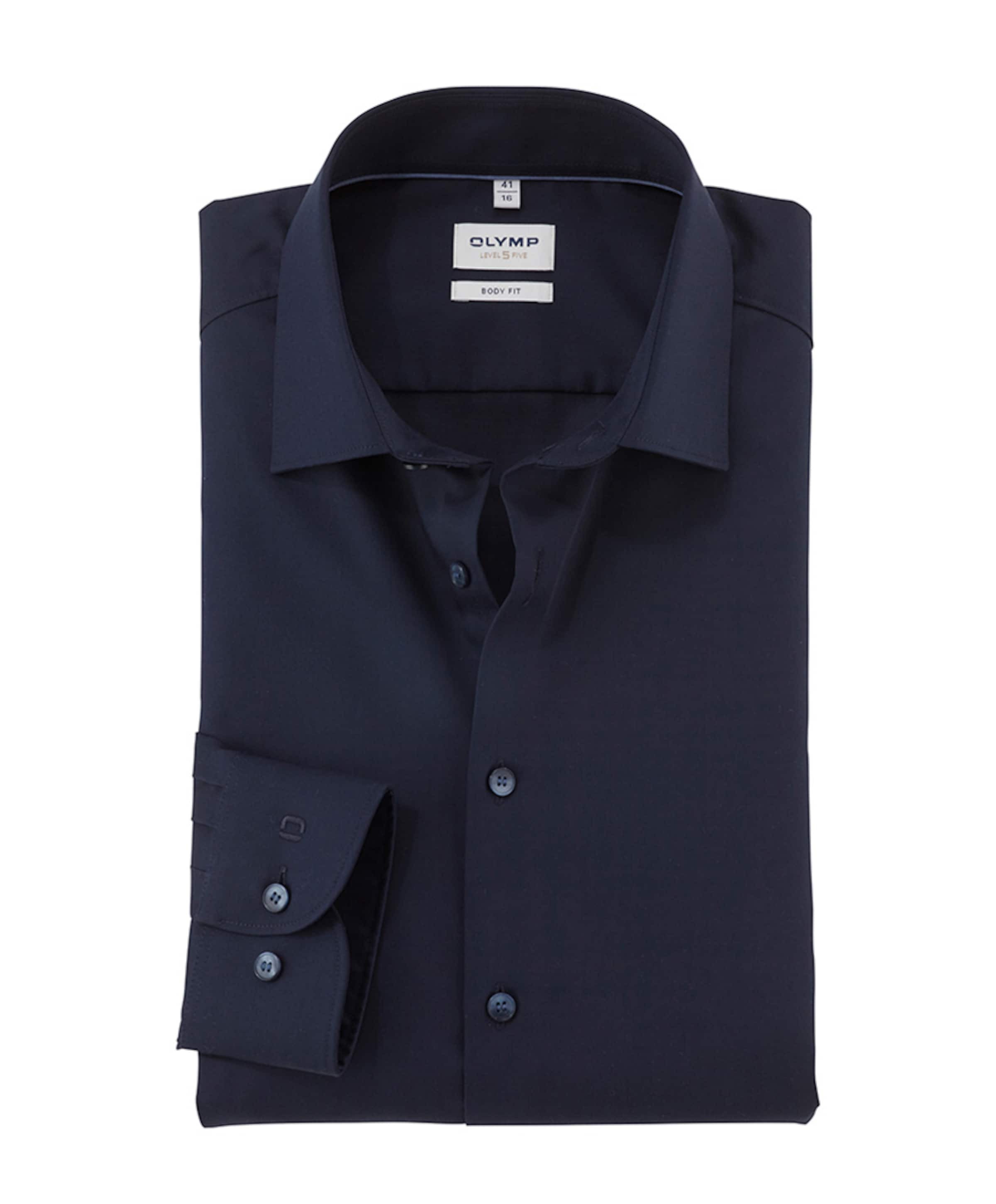 Heren overhemd lange mouw blauw