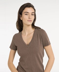 Dames T-shirt bruin