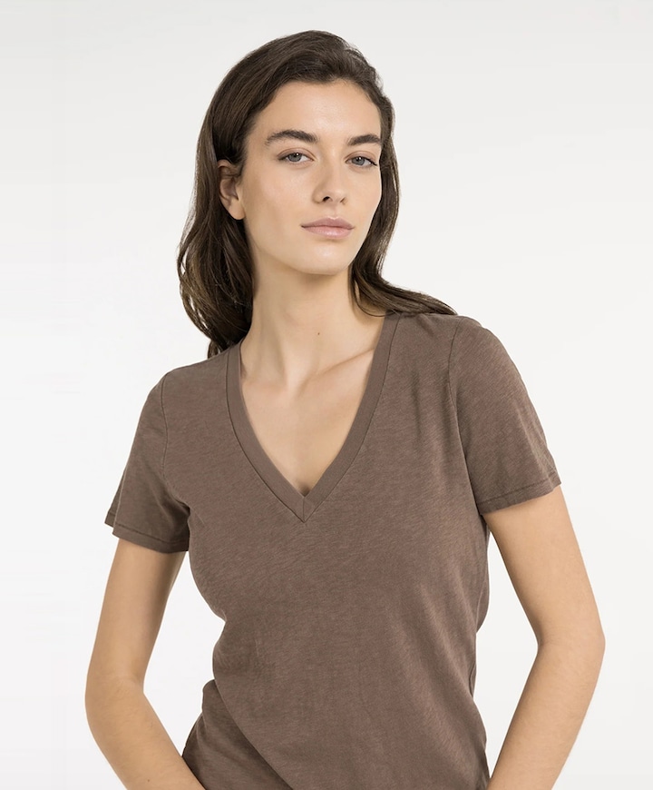 Dames T-shirt bruin