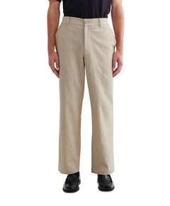 Cotton linen heren broek beige