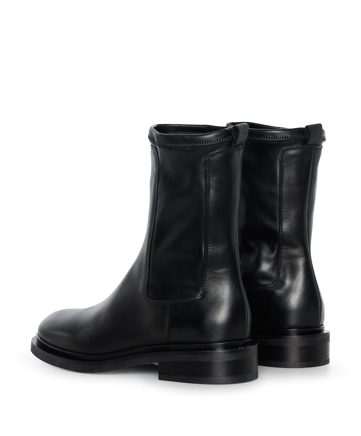 dames enkellaarzen zwart