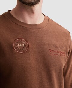 Heren longsleeve bruin