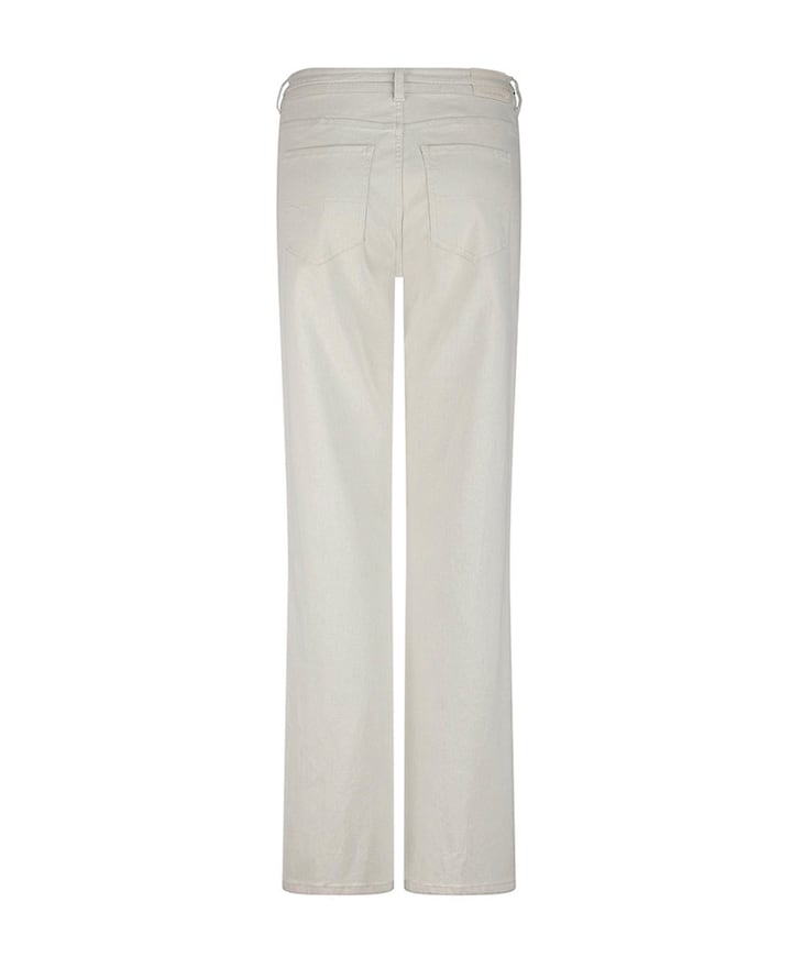 Lurex Wide-Leg Denim dames broek beige
