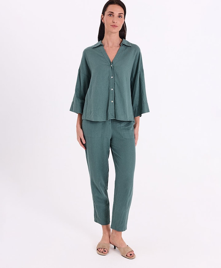 FQLAVA-PANTS dames broek groen