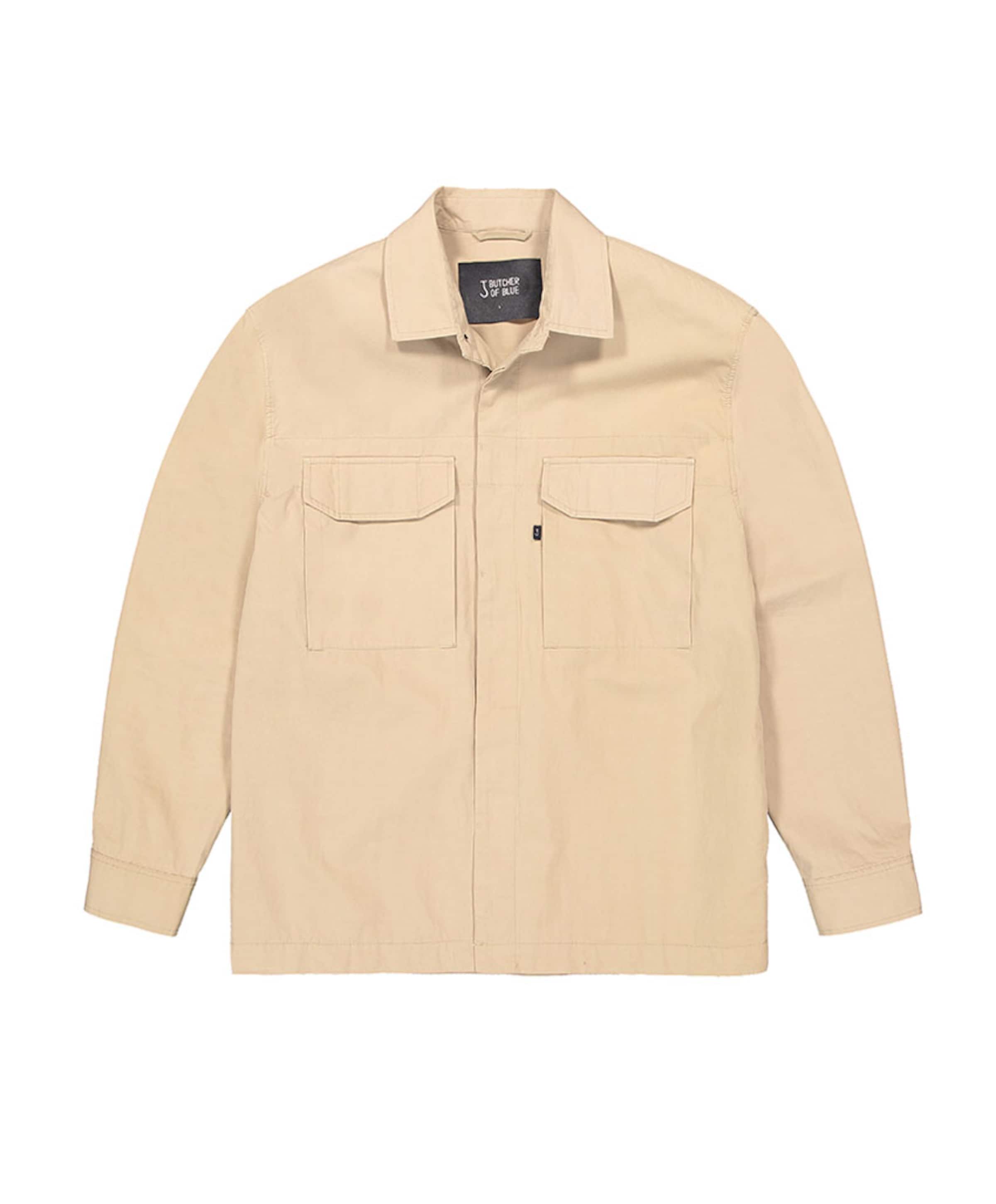Heren overshirt beige