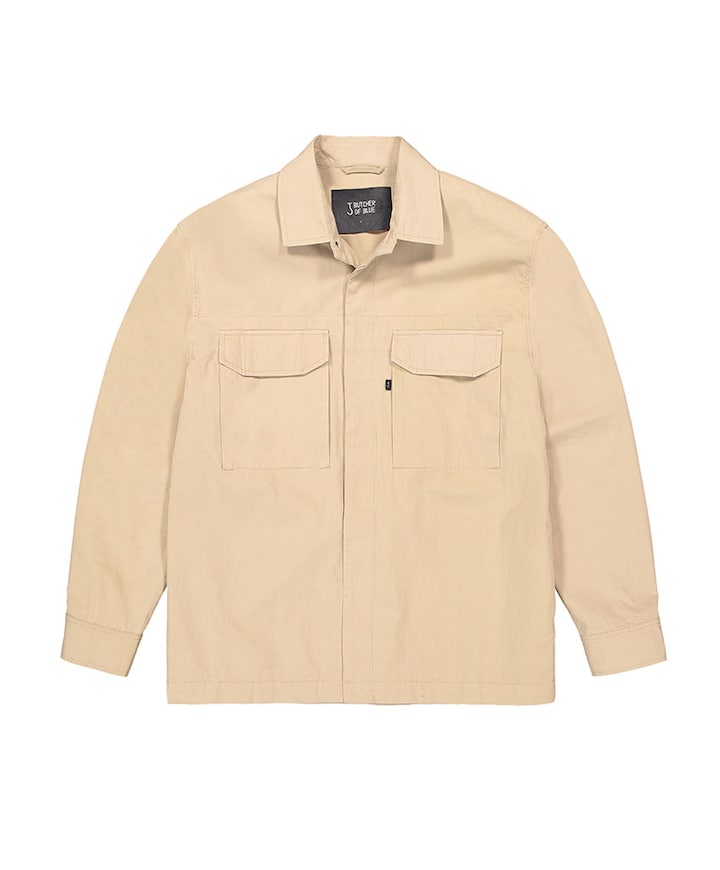 Heren overshirt beige