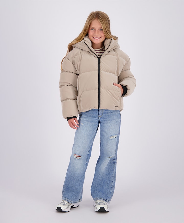 Meisjes jas beige