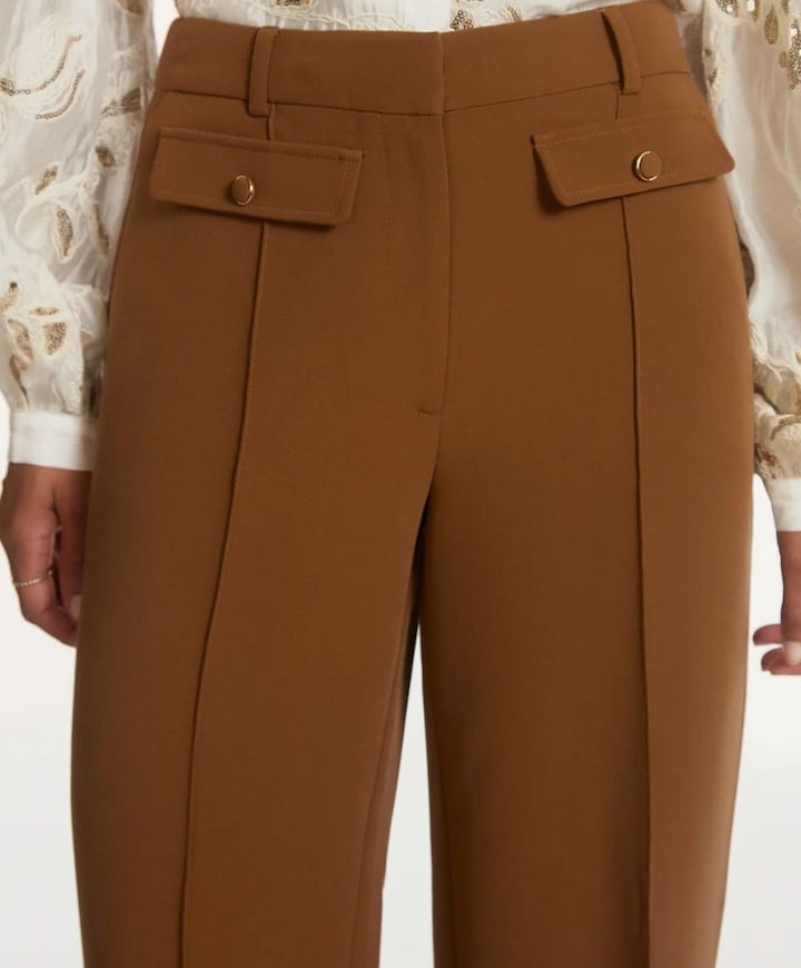 LUMIERE POCKETS RPES 345 dames broek bruin