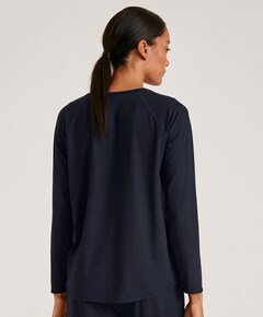 Dames pyjamatop blauw