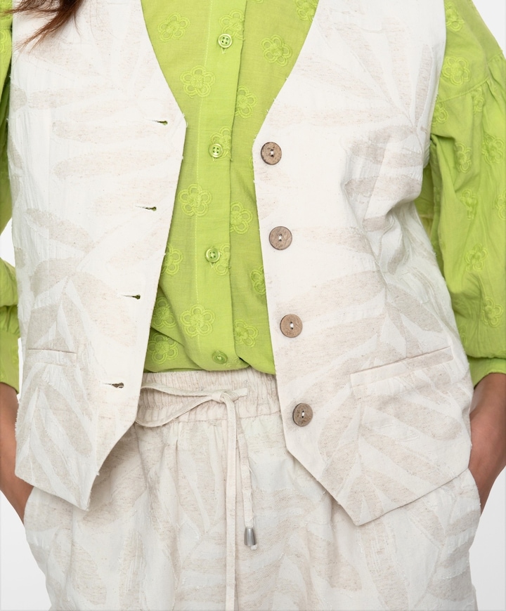 Dames gilet ecru
