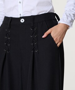 LunaCC Eyelet Wide LL broek zwart
